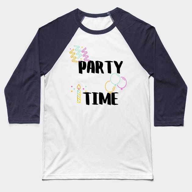 party time tee Baseball T-Shirt by Lindseysdesigns